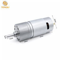Motor Gear DC 24V GM37-555 37mm Heavy-Duty Spur Gearbox Daya 6-16W dengan Opsi Encoder Optik 1024PPR