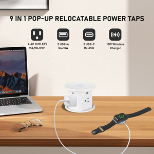 Lõm Máy tính để bàn USB pop <span class=keywords><strong>Power</strong></span> Strip 1.8m dây điện mở rộng Quad mặt chúng tôi khí nén Pop nâng tháp ổ cắm - Product Image 2