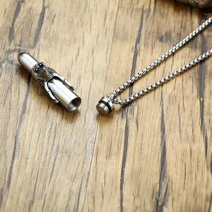 Moda <span class=keywords><strong>bullet</strong></span> kül kolye hip hop özel kolye kremasyon için süblimasyon urn kolye kül - Product Image 4