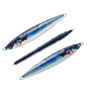 Señuelo de plantilla de metal para pesca de agua salada de caballa, con escala de vientre luminoso UV, gancho auxiliar brillante, gancho Triple - Product Image 6