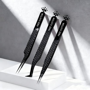 JOMAY-Pinzas de acero inoxidable en forma de L de 45 90 grados para extensión de pestañas, volumen ruso - Product Image 1