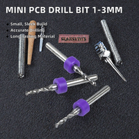 JingJianLiFeng Lot de 10 mini-forets pour PCB 0,2-1,2 mm en acier allié au tungstène, finition oxyde noir, queue de 3 mm, type 3175, longueur 38 mm