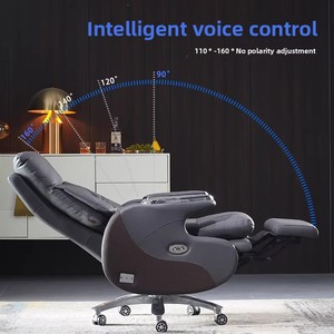 Tout nouveau patron de Massage moderne dossier haut pivotant en cuir véritable électrique luxe exécutif chaise de bureau ergonomique - Product Image 3