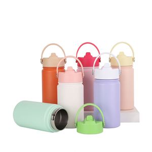กระติกน้ำสุญญากาศสแตนเลสเกรดอาหารปลอดสาร BPA พร้อมหลอดดูด เก็บความร้อนได้ 6-12 ชั่วโมง พกพาสะดวกสำหรับเด็ก - Product Image 2