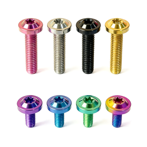 สกรูหัวปุ่มโลหะผสมไทเทเนียมแบบร่องไขว้ Torx สำหรับงาน DIY จักรยาน เบรก ขนาดเมตริก - Product Image 4