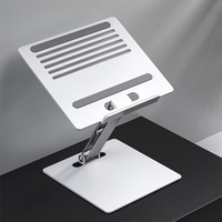 Feixiang P10 Support d'ordinateur portable réglable pliable en aluminium avec coussinets de refroidissement pour ordinateurs portables 11-16 pouces Support de table de bureau Portable-Stock