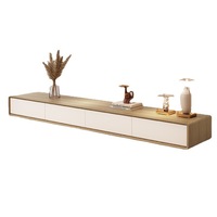 Meuble TV moderne de luxe extensible en bois, ensemble de meubles de salon avec console centrale et table basse