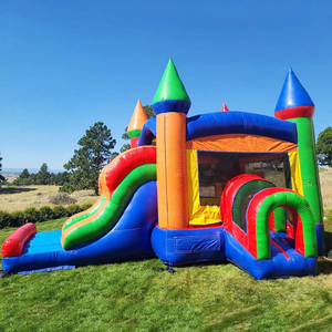 Large outdoor party <b>inflatable</b> bounce house commercial size outdoor jumping castle with slide - Product Image 1