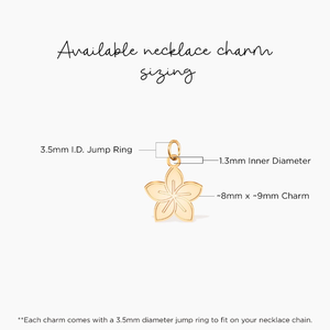 Pendant Flower Charm Hawaiian <strong>Jewelry</strong> Plumeria Birth Flower Mini Flower Charm Floral <strong>Jewelry</strong> - Product Image 3
