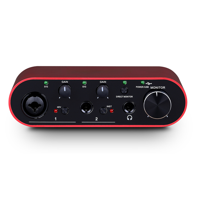 Professional Desktop External USB Sound Card Audio Interface Multiple Electronic Sounds Adjustable Voice for Studio Live