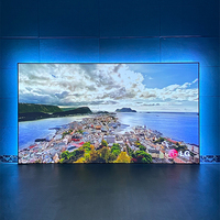 Écran de projection PVC blanc VisualMr Cinema, cadre fixe ultra-fin de 1 cm, montage mural, gain 1.1, 4K, home cinéma, 16:9