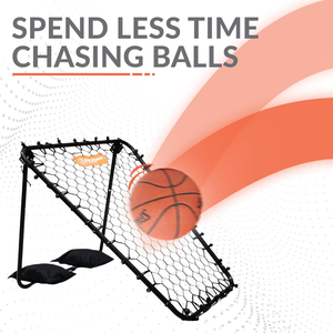 Rete da allenamento pieghevole per passaggi, rete rimbalzante regolabile per basket con sacchi di sabbia per stabilità - Product Image 3