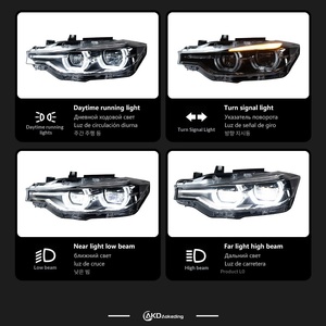ชุดไฟหน้า LED สำหรับรถยนต์ซีรีส์ 3 รุ่น F30 ปี 2012-2015 แบบสองสี ดีไซน์ Spoon Style พร้อมไฟ DRL และไฟเลี้ยว แบบเสียบปลั๊กใช้งานได้ทันที ไฟหน้าแบบสองสี - Product Image 2
