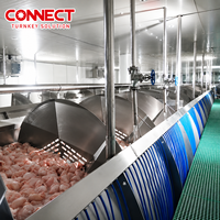 Ligne d'abattage automatique de volailles en acier inoxydable CONNECT, usine compacte de traitement de la volaille pour l'utilisation en élevage avicole