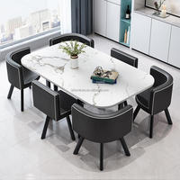 Petit ensemble de table et chaises de salle à manger moderne, écologique, durable, facile à nettoyer, pour la maison, le bar, le restaurant, l'hôtel, l'école, le bureau, la cuisine