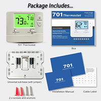 Telin AC701 minuterie de pompe à eau à étage unique intelligente numérique Hvac 24V contrôleur de pompe à chaleur Thermostat de climatisation