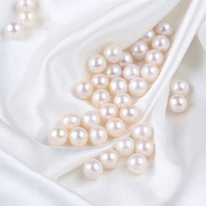 Perles de verre rondes blanches de 8 à 8,5 mm, perles d'eau douce naturelles, perles en vrac pour accessoires de bijoux DIY, vente chaude - Product Image 1