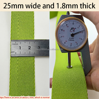 Moda versátil 2,5 cm de ancho Color sólido poliéster Correa colorida para zapatos sombreros ropa bolsos decoraciones de hombro