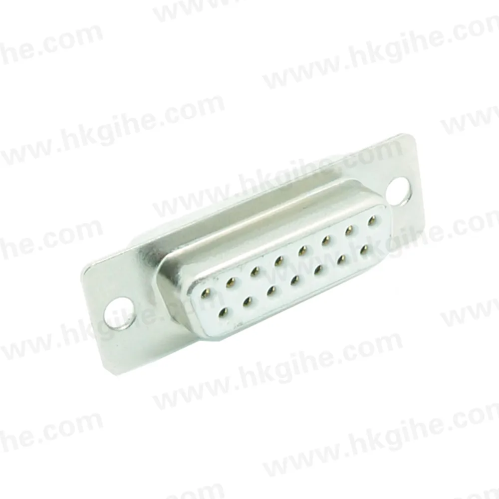 Hot Sales sub dsub db15 15 pin connector DB high current female socket solder type VGA interface amphenol