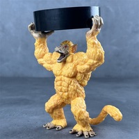 Cendrier Figurine Gorille Grand Singe Doré, Statue de Collection Anime, Décoration de Bureau, Modèle Cadeau, Vente en Gros