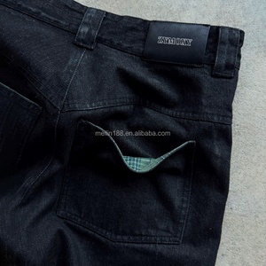 Jeans Premium Personalizados de Mezclilla Cruda Japonesa para Hombre, Diseño con Botones, Borde Rojo, 100% Algodón, Jeans Holgados de Mezclilla Cruda - Product Image 5