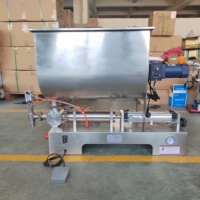 Machine de remplissage pneumatique semi-automatique à double tête pour boissons, huiles et matériaux à grosses particules, compatible avec les sachets/sacs