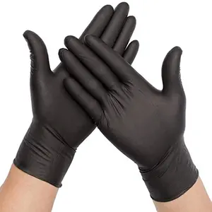 La culture hydroponique de jardin de vente chaude noir/Bleu vinyle gants 100 pièce/boîte