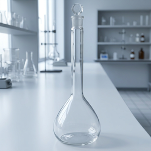 Fiole en verre à col long, à bouche ébréchée, en borosilicate, équipement de laboratoire chimique, 250 ml, résistante à la chaleur - Product Image 1