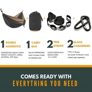Hamaca <span class=keywords><strong>de</strong></span> viaje al aire libre, accesorio doble y individual, personalizado, entrega rápida, barata - Product Image 4