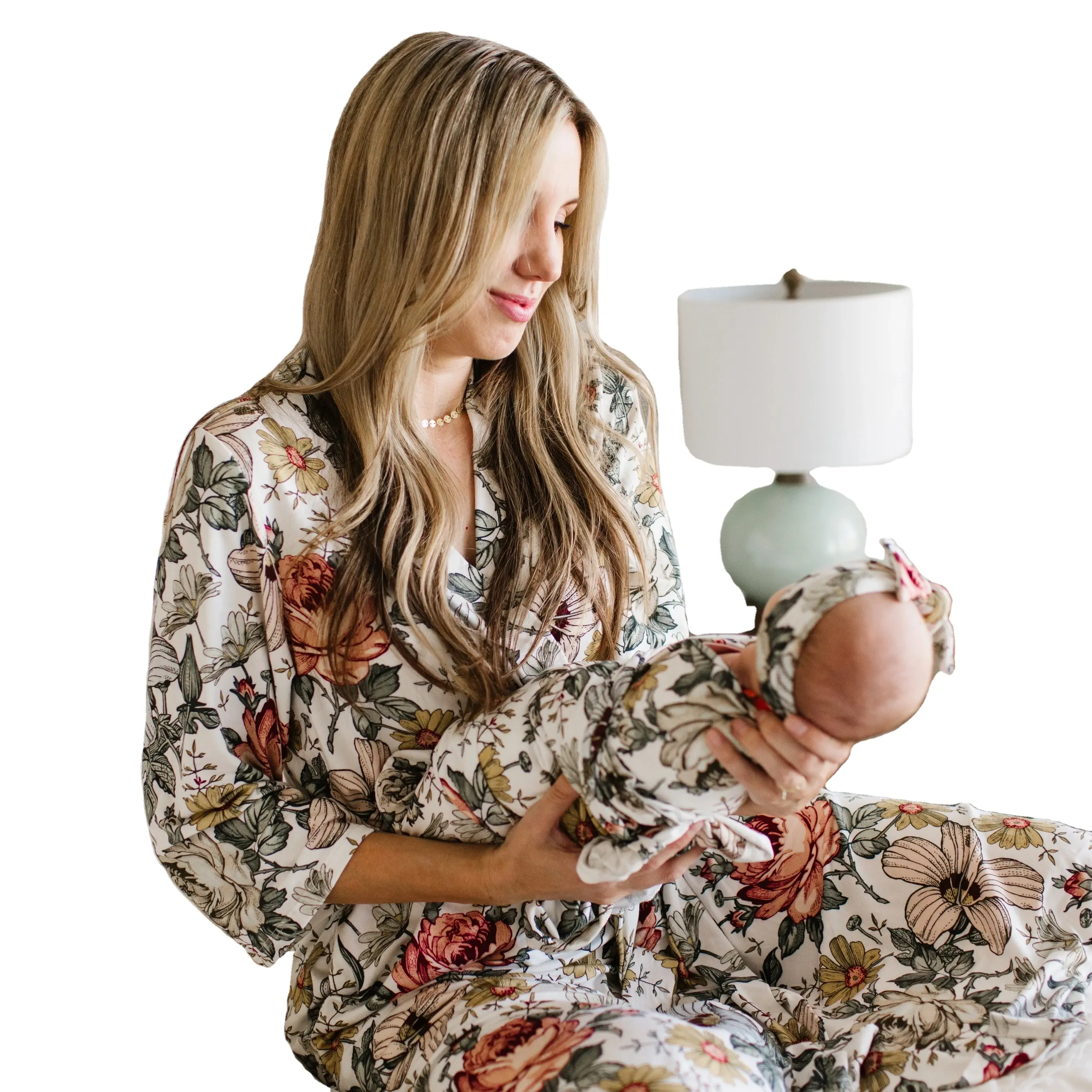 New Arrival Polyester Rayon knit pregnancy clothes Women Sleepwear Bath Hattie Maternity Robe dresses photoshoot
