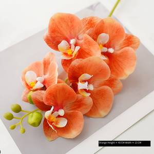 Bán Buôn Handmade Tay Cảm Giác Giữ Ẩm 5-Đầu Phalaenopsis Hoa Lan Nhân Tạo Hoa Thân Thiện Với Môi Cao Su Mềm Lâu Dài - Product Image 5
