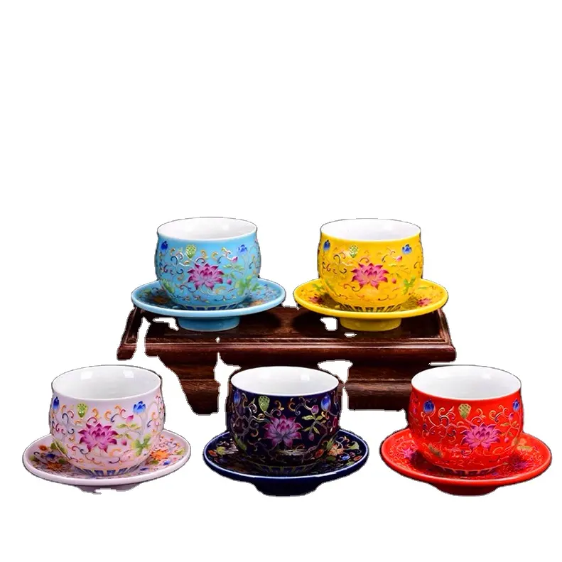منتج الذعر الصيني التقليدي سلالة تشينغ المينا الحرفية الملونة ، 5 ألوان الوقايات المجانية اختياري من نفس السلسلة