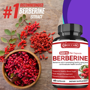Berberine-Kapseln unterstützen gesundes Altern und kardiovaskuläre Gesundheit - Nahrungsergänzungsmittel-Kapseln - Product Image 6
