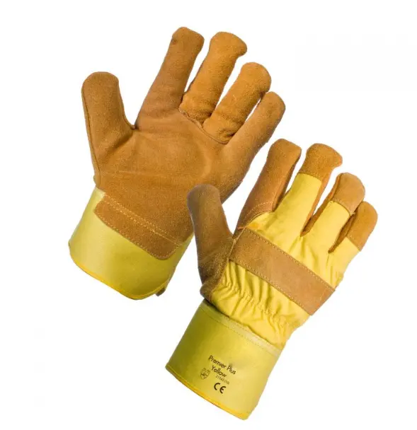 AB grade cow split leather long and rubberized cuff welding working glove for women
