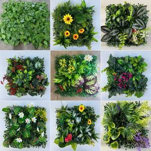 Panneaux muraux de haie artificielle en herbe verte mixte 50x50cm en gros, plante verticale tropicale de type fougère pour la décoration de paysages d'hôtels et de mariages - Product Image 5