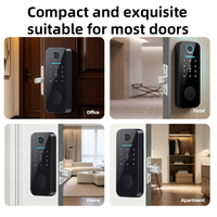 Serrure intelligente Bluelock TTlock avec empreinte digitale, carte-clé, déverrouillage par application TTlock/Tuya Cloud pour porte en acier/bois, garantie de 2 ans