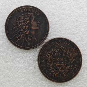 Monedas conmemorativas de 1 centavo de Estados Unidos de <span class=keywords><strong>1793</strong></span>, con diseño de cabello fluido, regalos, decoración del hogar - Product Image 2