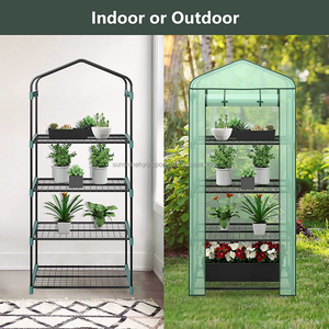 Mini invernadero de Interior para uso doméstico, invernadero de 4 niveles para plantas de jardín de plástico con estante - Product Image 2