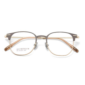 Montura de Gafas Ovaladas de Aluminio para Hombre 2481, Ligeras, Montura Completa, Lentes Acrílicas, Origen Danyang - Product Image 1