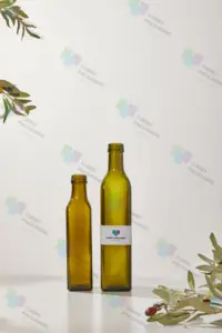 Wholesale Elegant Premium Quality Glass Olive Oil Bottle With Durable Metal Cap Food Container