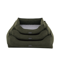 Lit orthopédique ergonomique pour animaux de compagnie en mousse à mémoire de forme 2026 avec housse amovible lavable, lit carré orthopédique en peluche pour chien