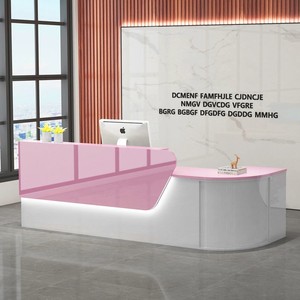 Modern Luxury Commercial Adjustable Height Panel Design Reception <b>Desk</b> in Wood for Hotels Malls Workshops-Directly From Factory - Product Image 3