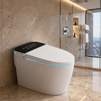 WC intelligent monobloc à chasse automatique avec bidet intégré et télécommande