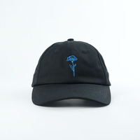 Gorra de Béisbol Unisex de Alta Calidad, 6 Paneles, Tela de Algodón, Estilo Dad Hat, Azul, Logotipo Bordado Plano, Estilo Informal para Exteriores, Gorras Suaves