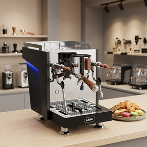Máquina de Espresso Comercial de Doble Caldera con Bomba Rotativa, Cabezal de Cobre y Acero Inoxidable, Equipo para Hotel, Auto y Bar, 12 Bares, MC-28 - Product Image 5