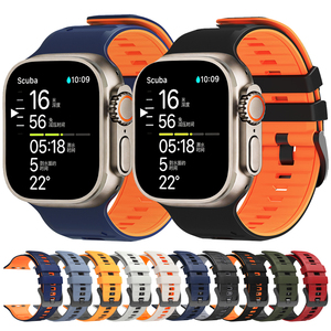 <span class=keywords><strong>Bracelet</strong></span> en silicone bicolore pour <span class=keywords><strong>Apple</strong></span> <span class=keywords><strong>Watch</strong></span> Band Ultra 2 <span class=keywords><strong>3</strong></span> 49mm 46mm 45mm 44mm <span class=keywords><strong>42mm</strong></span> Correa <span class=keywords><strong>Bracelet</strong></span> Iwatch Series 11 9 8 7 6 SE3 10 - Product Image 1