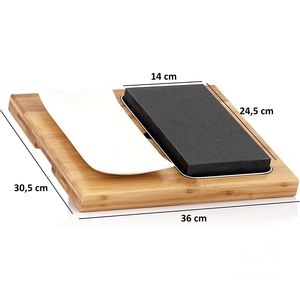 ชุดตะแกรงย่างสเต็กหินชุดสเต็กหินลาวาสุดฮอตชุดของขวัญจานหินร้อน - Product Image 5