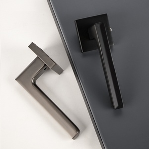 Poignée de porte magnétique silencieuse en alliage de zinc gris moderne, <span class=keywords><strong>prix</strong></span> <span class=keywords><strong>d</strong></span>'usine, avec clés, pour maison, bureau, salle de bain, hôtel, quincaillerie - Product Image 6