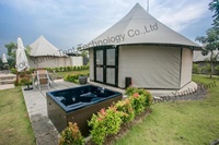 Serres de jardin hexagonales Safari, bâtiments de luxe pour le glamping, villa, tente avec salle de bain