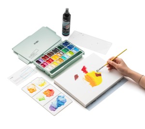 HIMI <span class=keywords><strong>MIYA</strong></span> 12ML PEINTURE ACRYLIQUE SET 36 COULEURS TWIN CUP AVEC FILM EN CAOUTCHOUC - Product Image 5